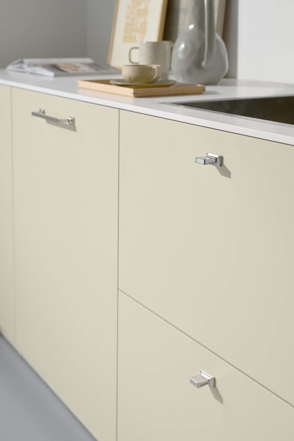 Furnipart meubelknop Erfgoedknop helder nikkel detail