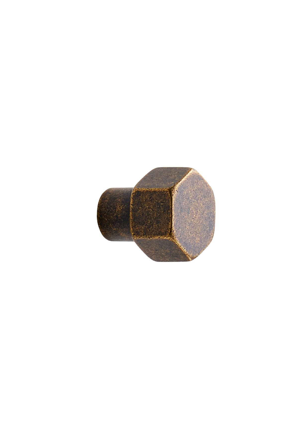 Furnipart Meubelknop Hexa-knop antiek messing vooraanzicht