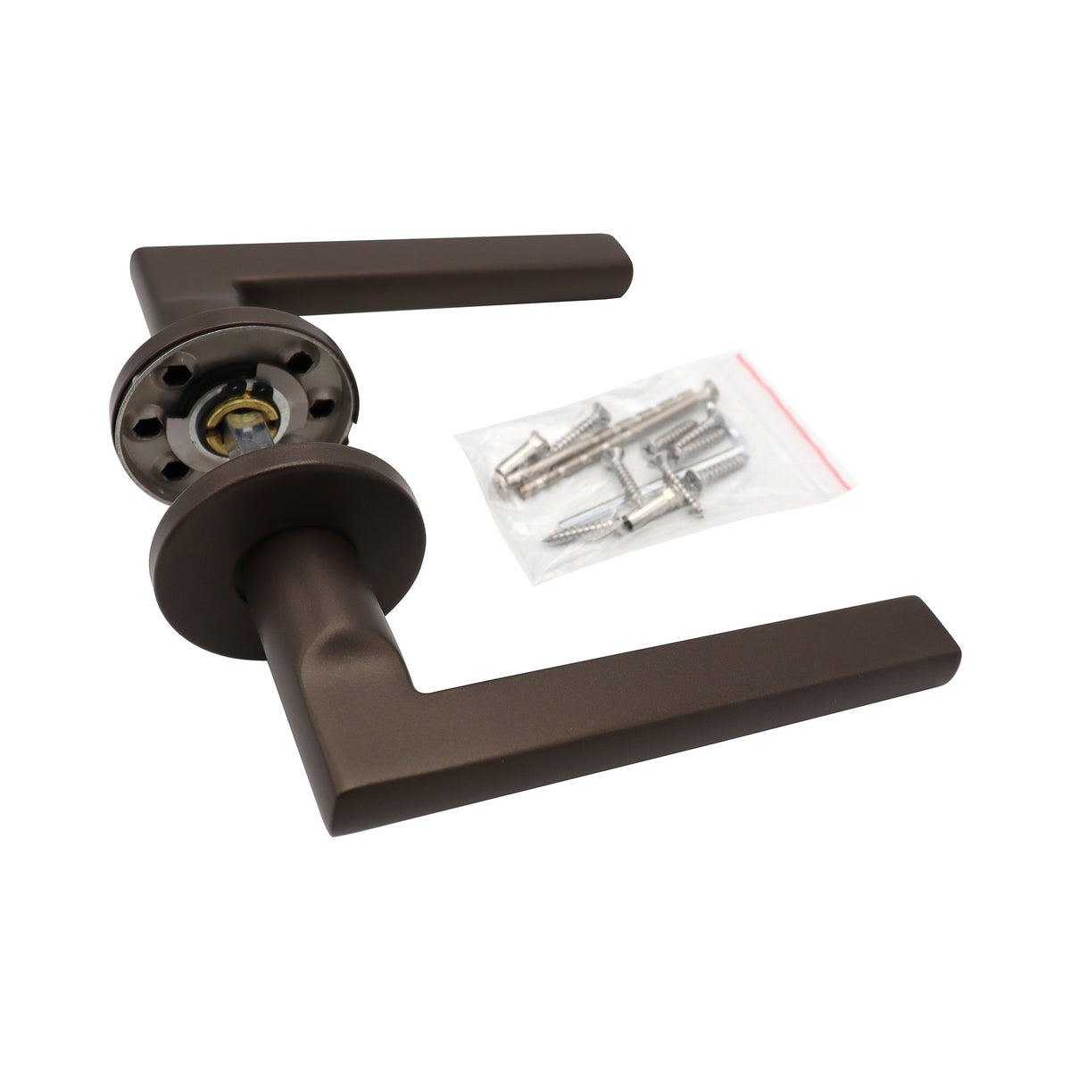 Griff Meister deurkruk Trevio 53mm ronde rozet 6mm dik Brons – detailweergave
