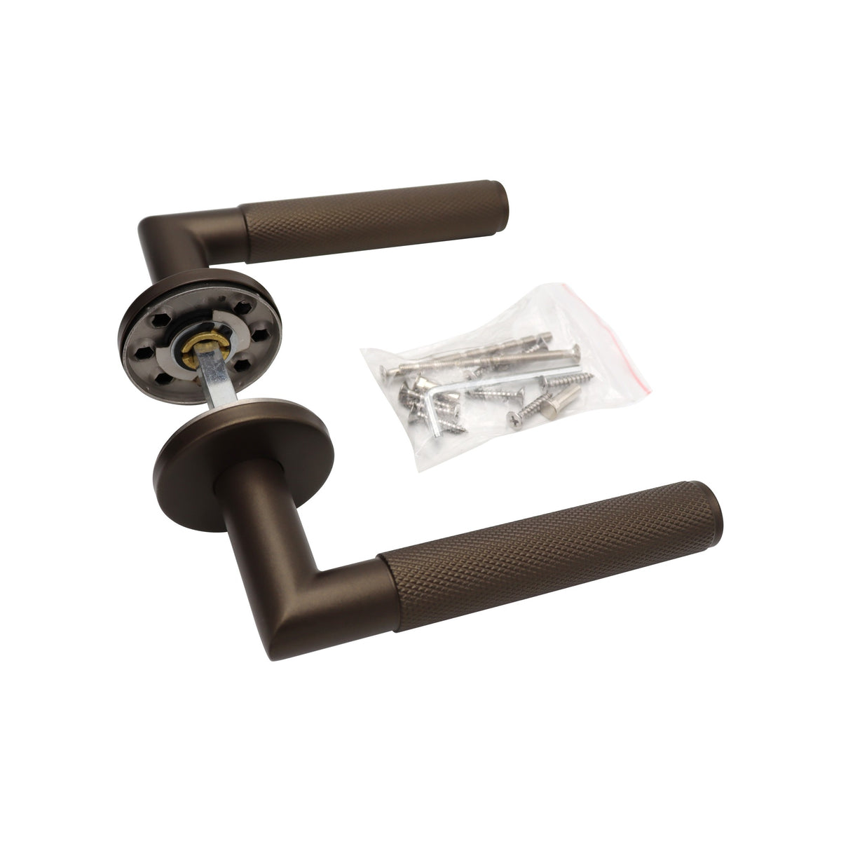 Griff Meister deurkruk Montaro 53mm ronde rozet 6mm dik Brons – detailweergave