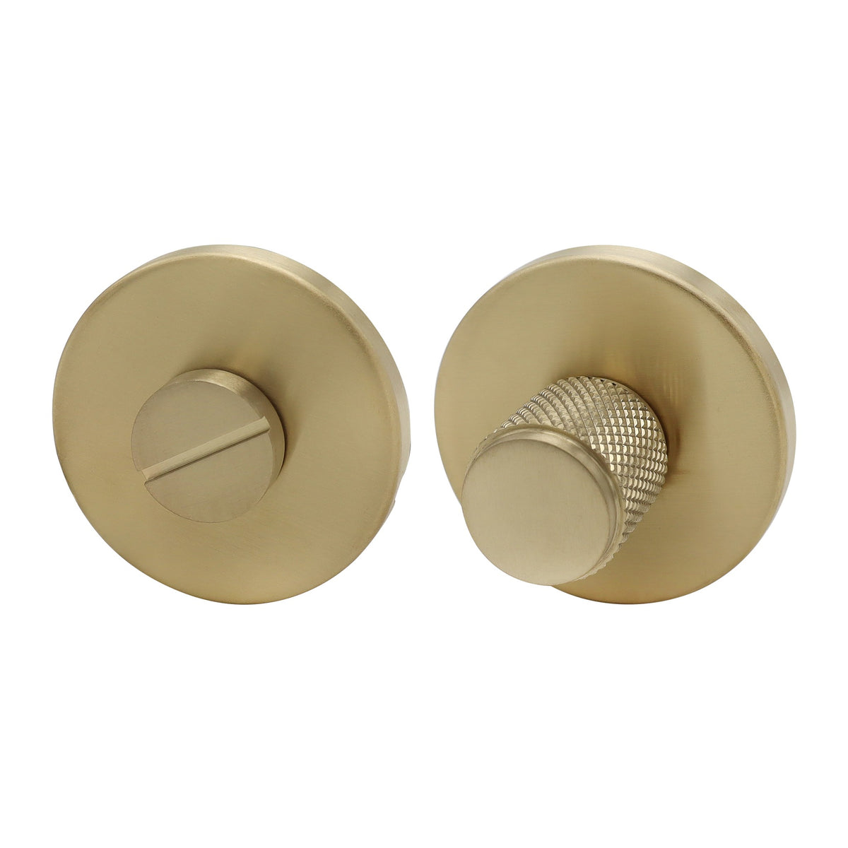 Griff Meister Toiletsluiting Knurl 53mm 6mm Dik Champagne PVD