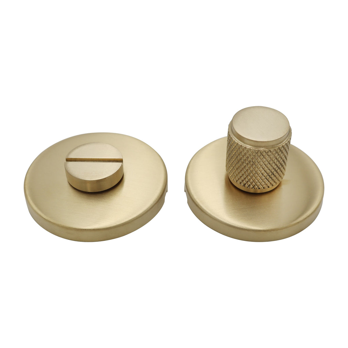 Griff Meister Toiletsluiting Knurl 53mm 6mm Dik Champagne PVD – detailweergave