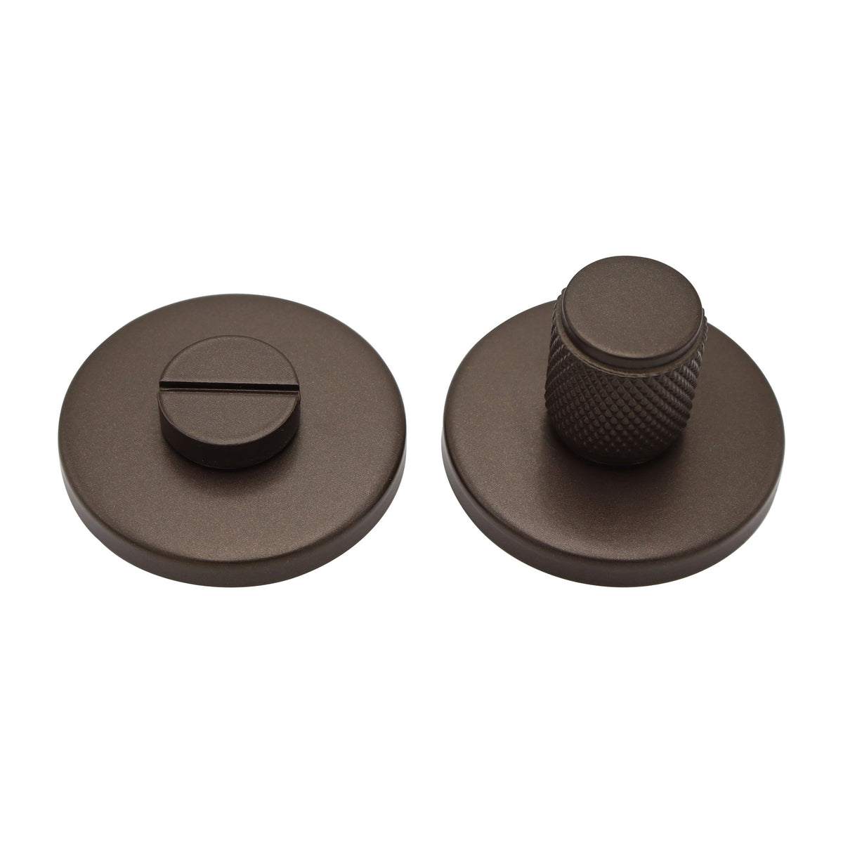 Griff Meister Toiletsluiting Knurl 53mm 6mm Dik Brons – detailweergave