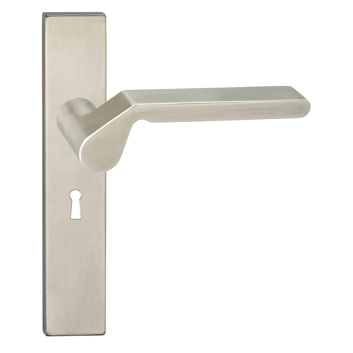 Impresso Boston deurkruk RVS geborsteld op rechthoekig schild - productfoto