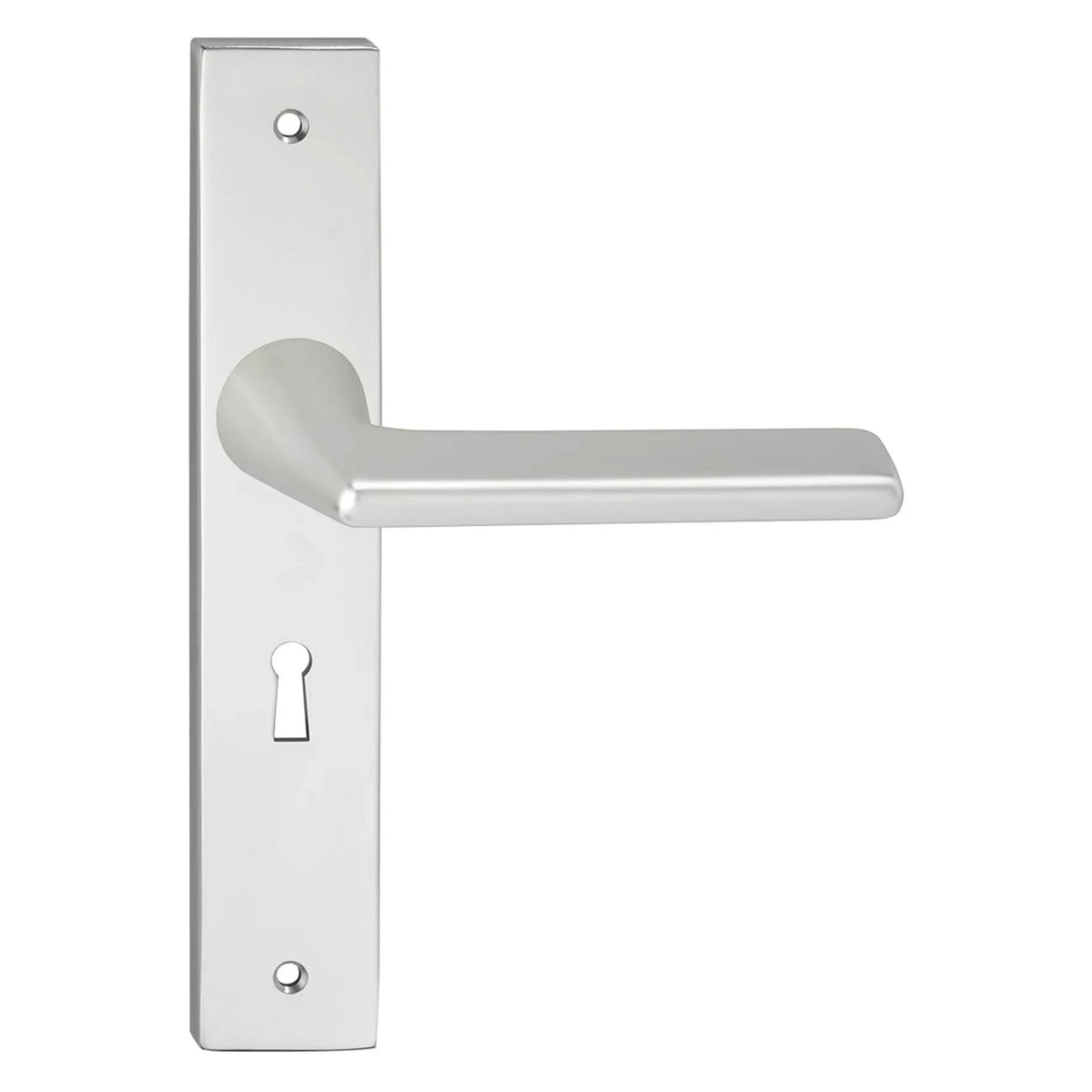 Impresso Bristol aluminium op rechthoekig schild – gemonteerd op deur