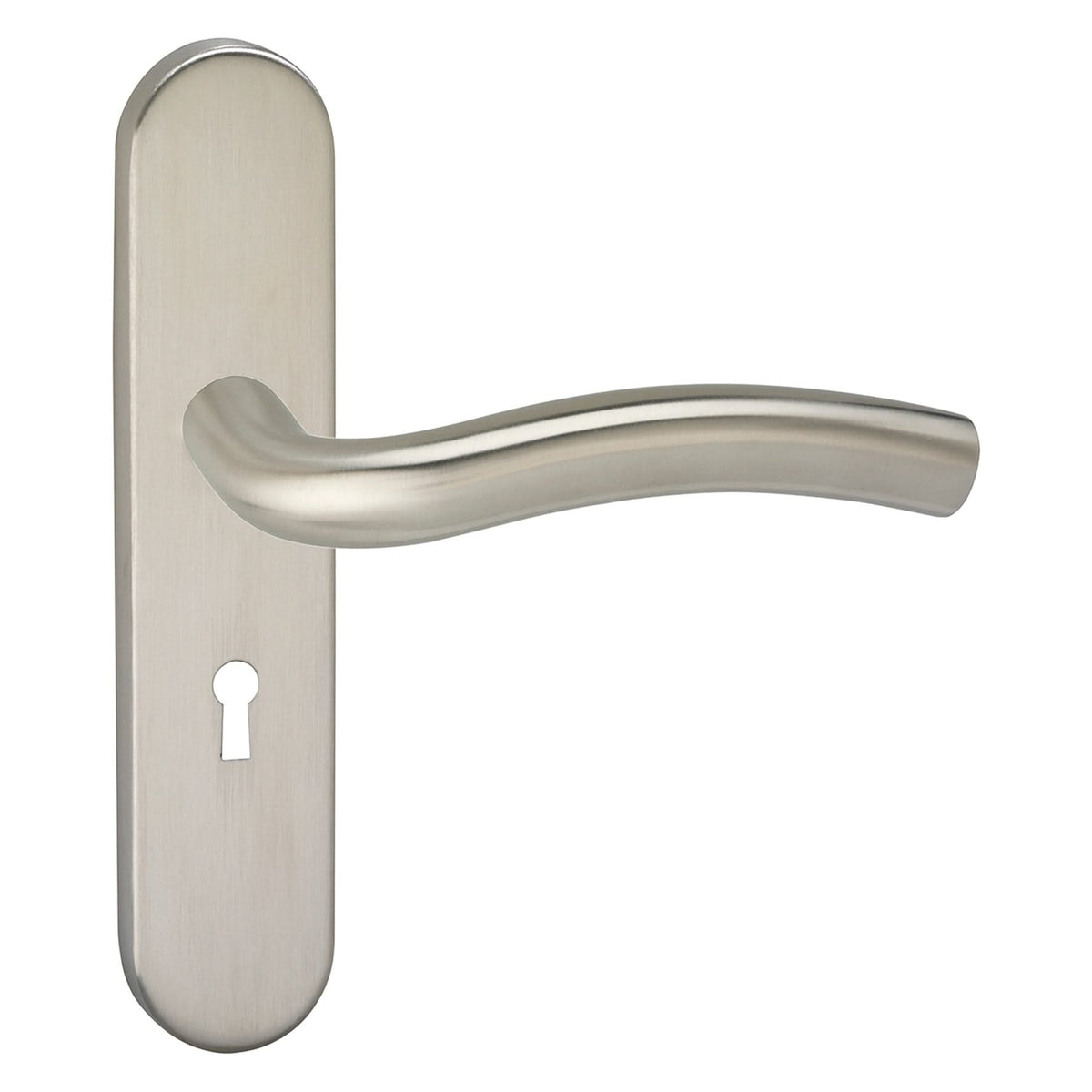 Impresso Conway deurkruk RVS geborsteld op ovaal schild - productfoto
