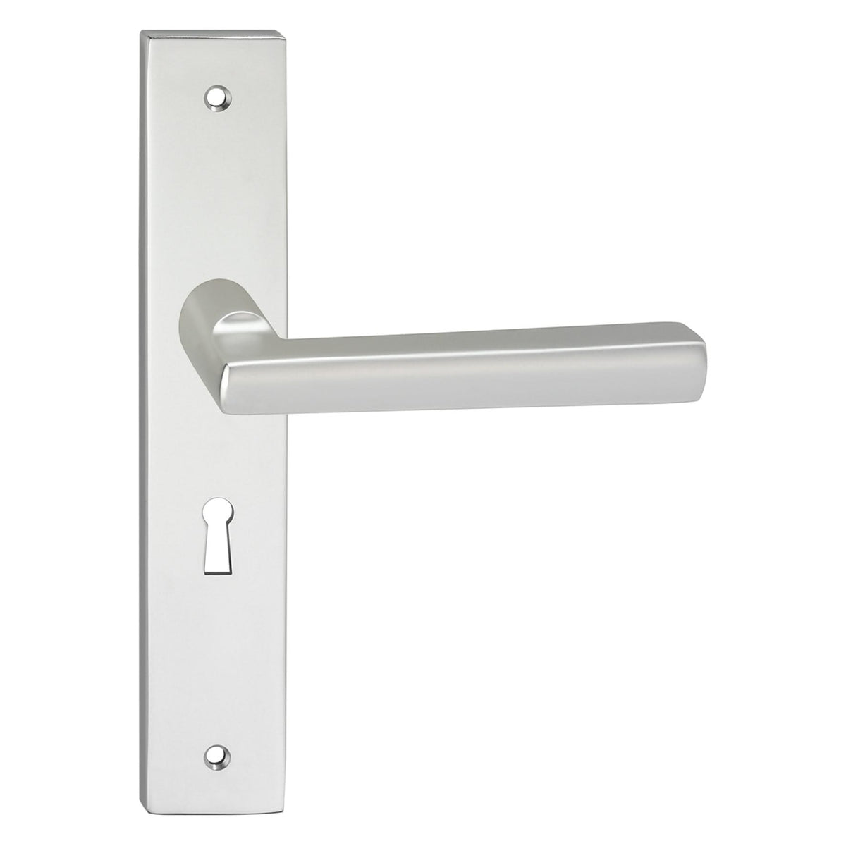 Impresso Leeds deurkruk aluminium op rechthoekig schild - productfoto