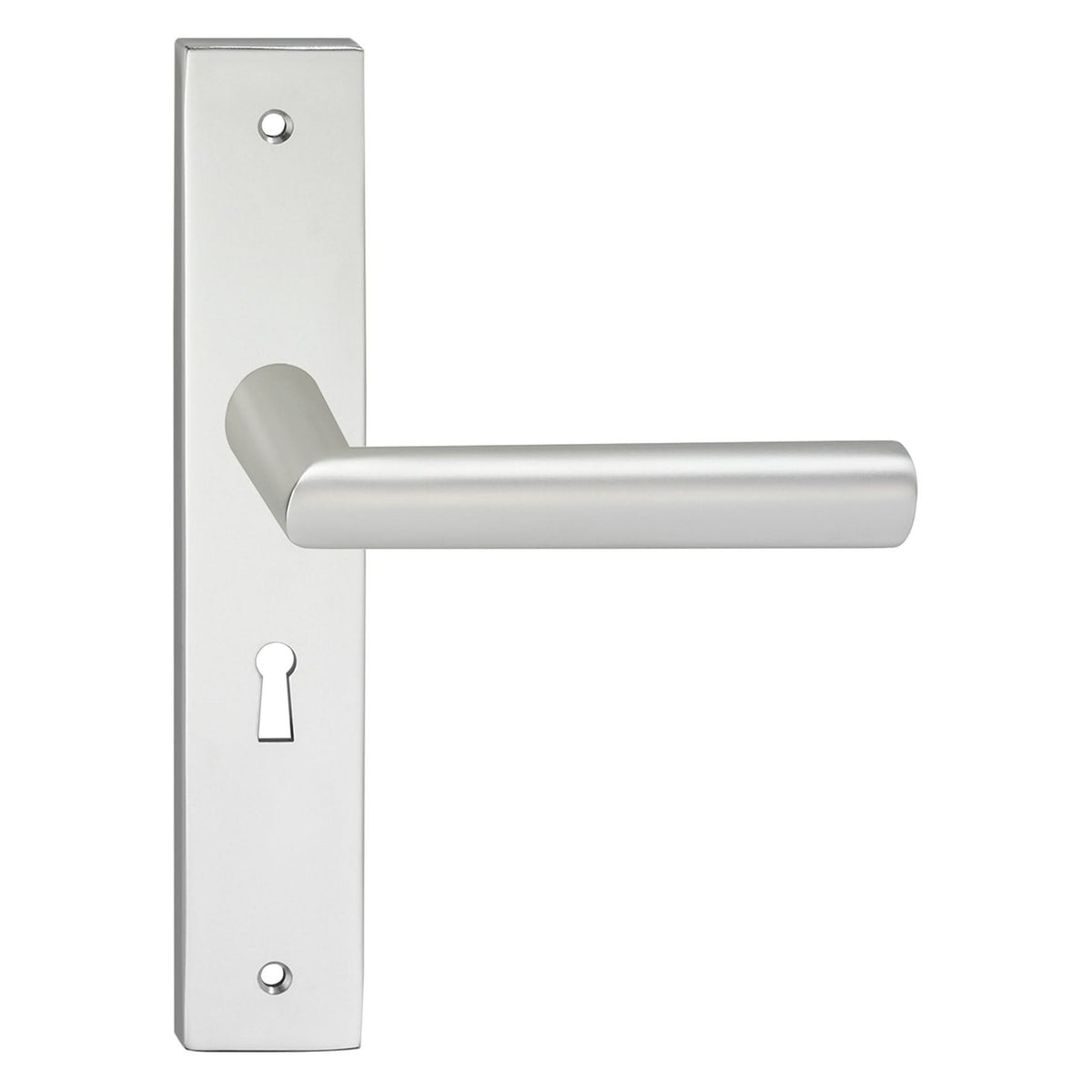 Impresso London aluminium op rechthoekig schild – gemonteerd op deur