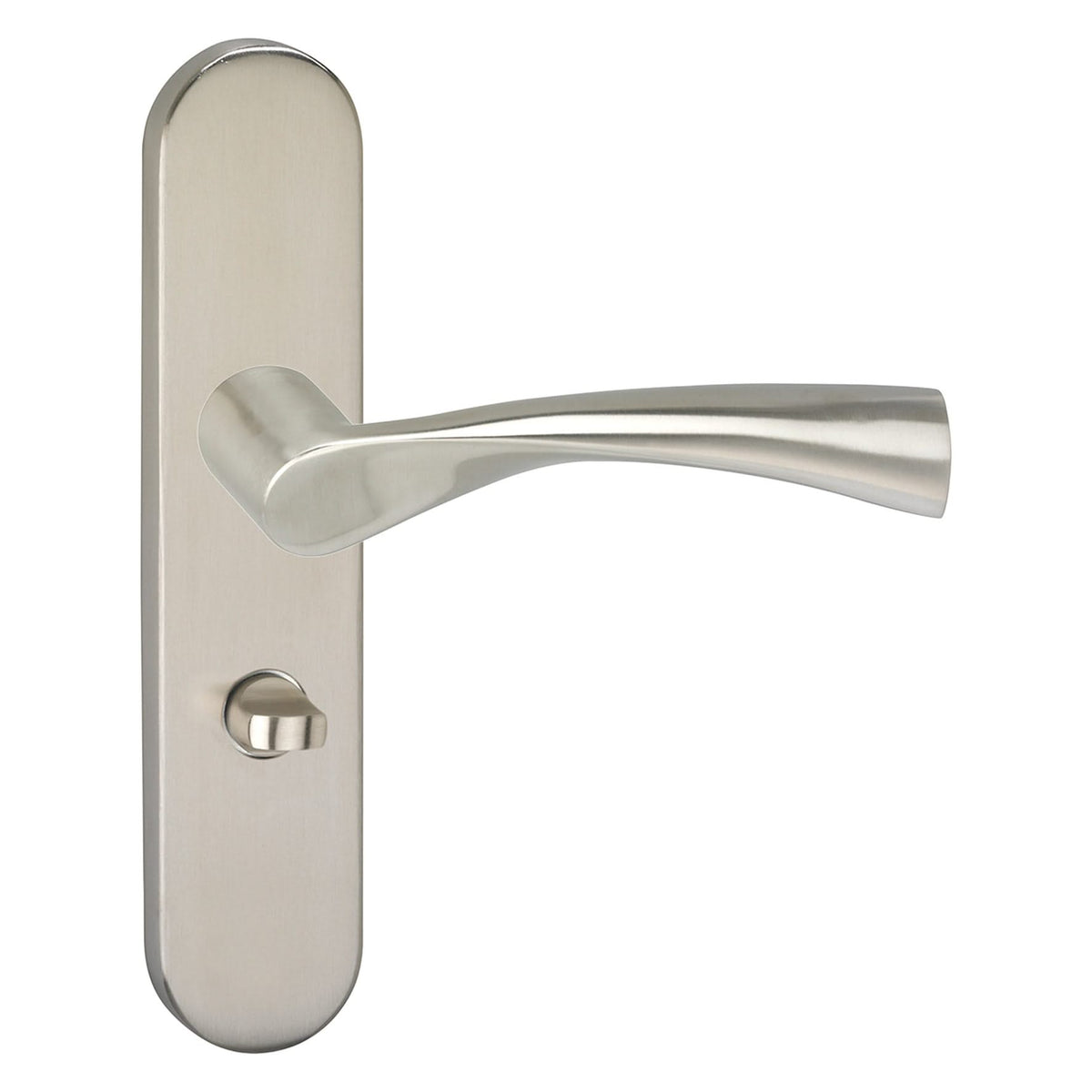 Impresso Wigston RVS geborsteld op ovaal schild close-up