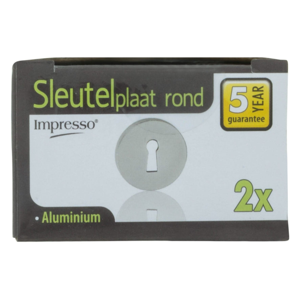 Impresso rond rozet klaviersleutel aluminium F1 – verpakking