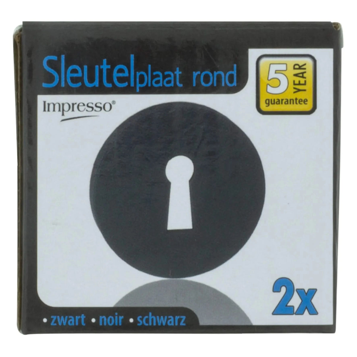 Impresso rond rozet klaviersleutel mat zwart – productafbeelding 8