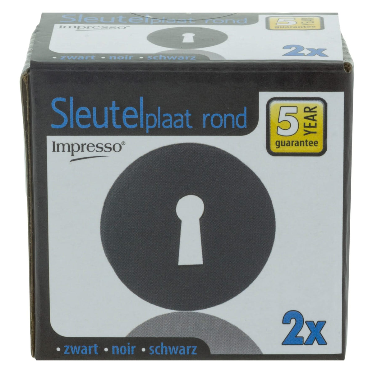 Impresso rond rozet klaviersleutel mat zwart – productafbeelding 11