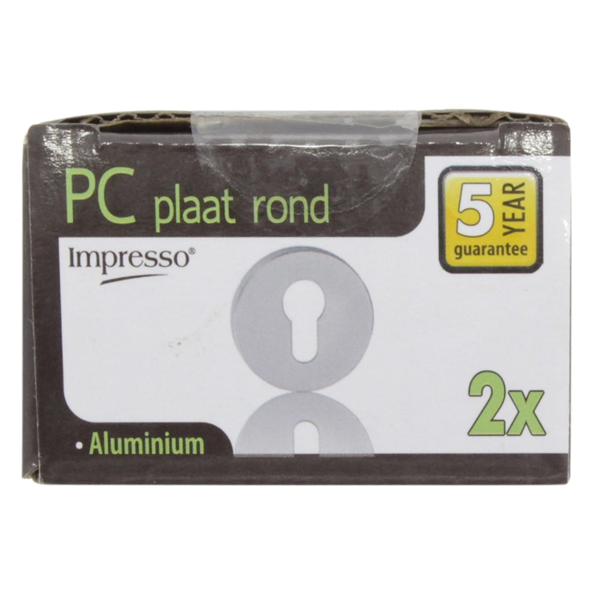 Impresso rond rozet profielcilinder aluminium F1 – verpakking
