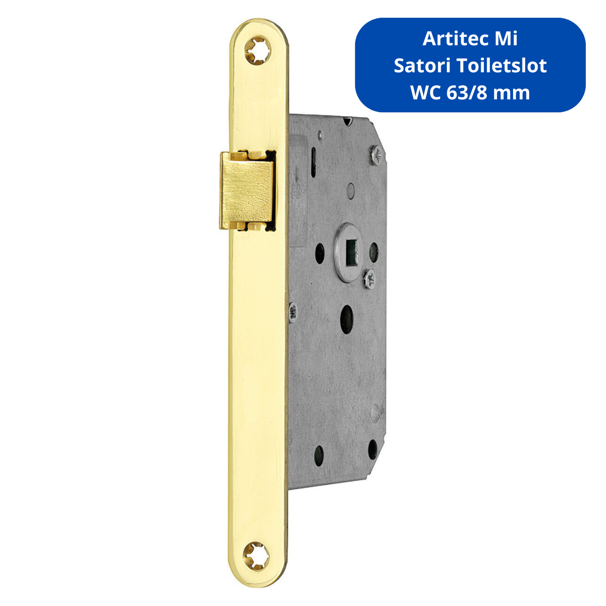 Artitec Mi Satori toiletslot wc 63/8 mm messing gelakt vooraanzicht