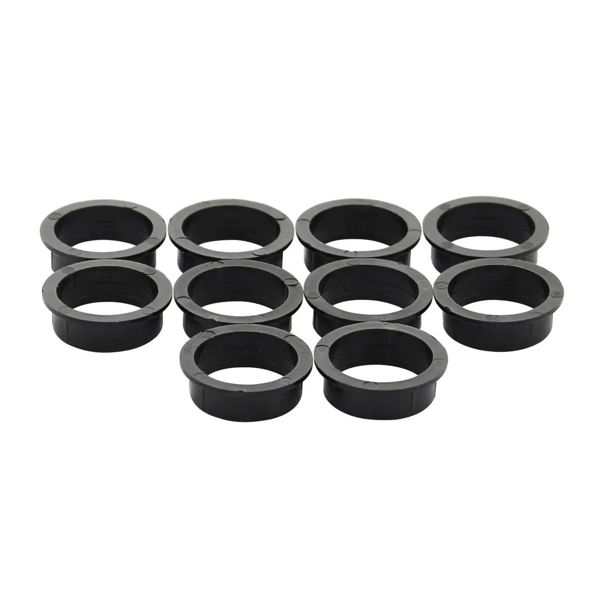 Intersteel set van 10 nylon ringen 20/18 mm zwart – vooraanzicht