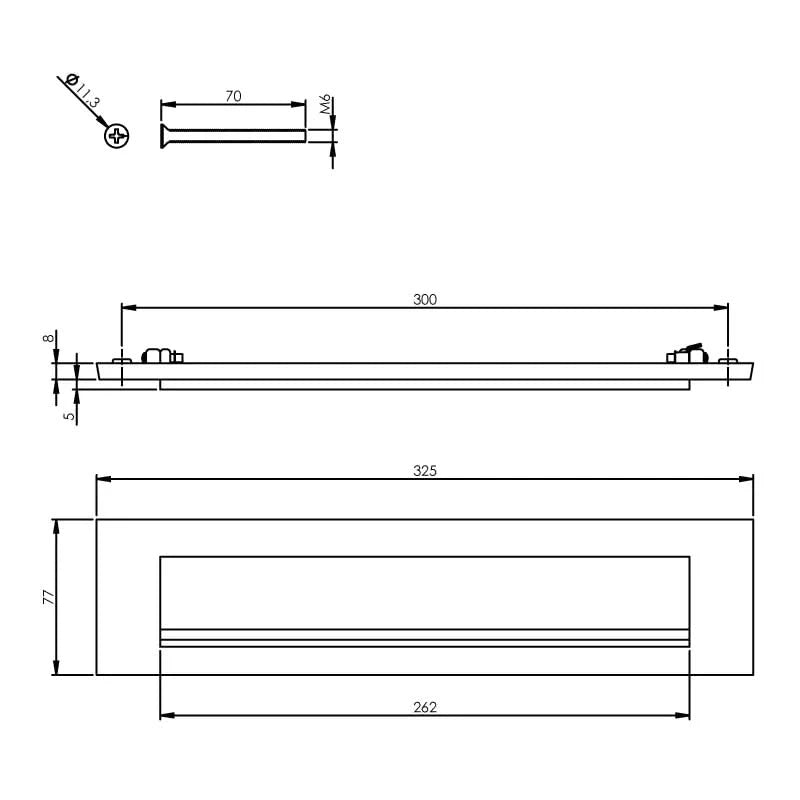 Intersteel brievenbus met klep en regenrand chroom – detail
