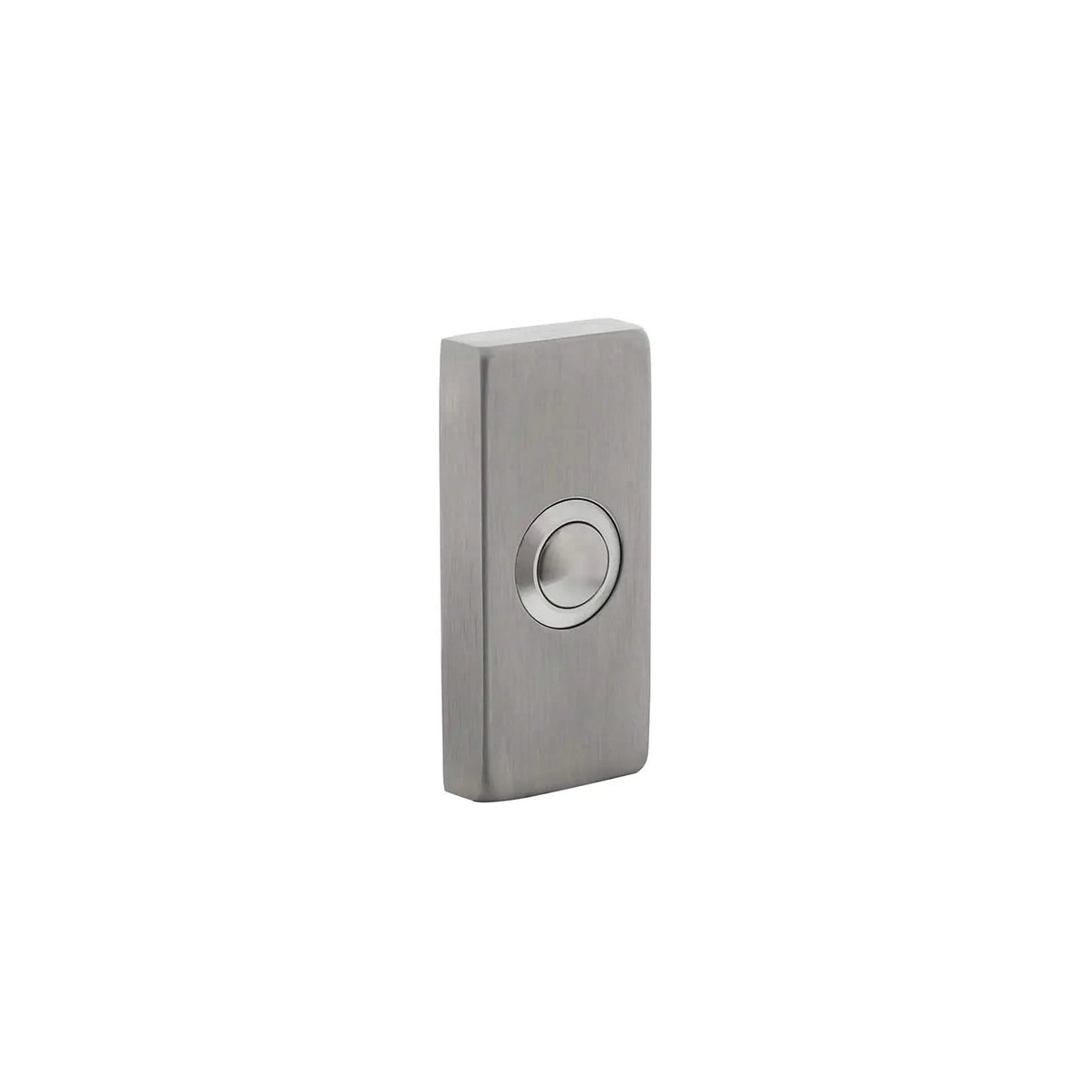Intersteel deurbel rechthoekig verdekt 65x30x10 mm rvs geborsteld vooraanzicht