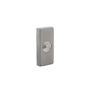 Intersteel deurbel rechthoekig verdekt 65x30x10 mm rvs geborsteld vooraanzicht