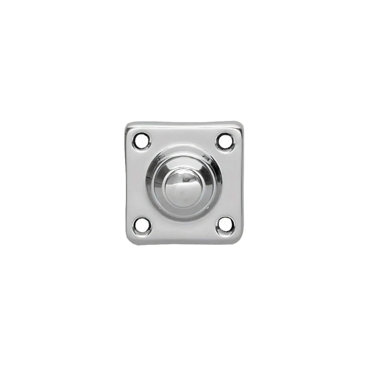Intersteel deurbel vierkant klein chroom vooraanzicht