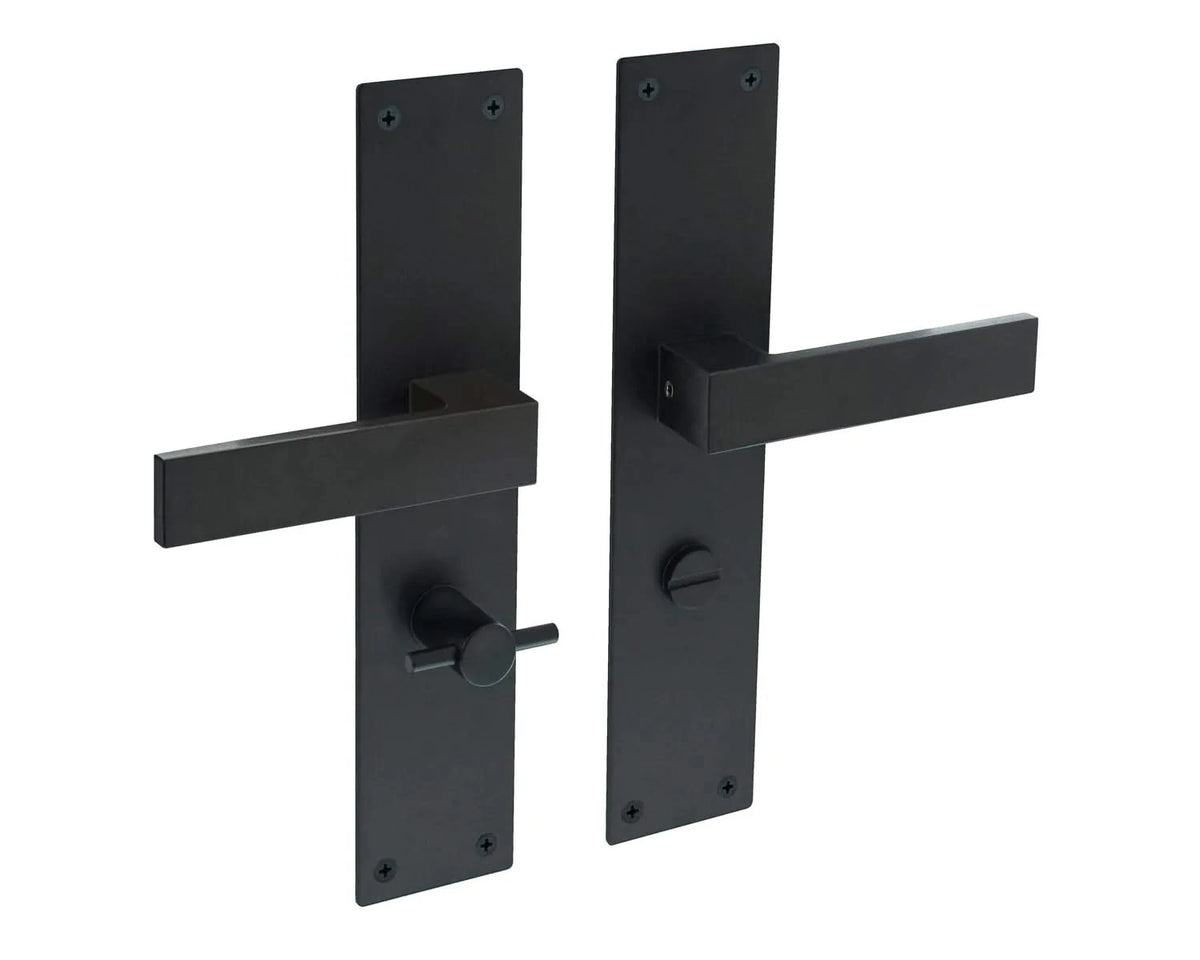 Intersteel deurkruk Amsterdam op schild zwart – detail deurkruk