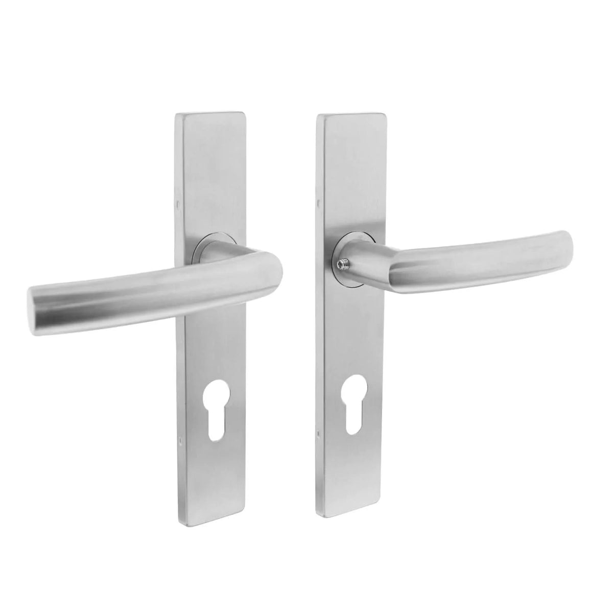 Intersteel deurkruk Blok rechthoekig schild rvs geborsteld sfeerbeeld