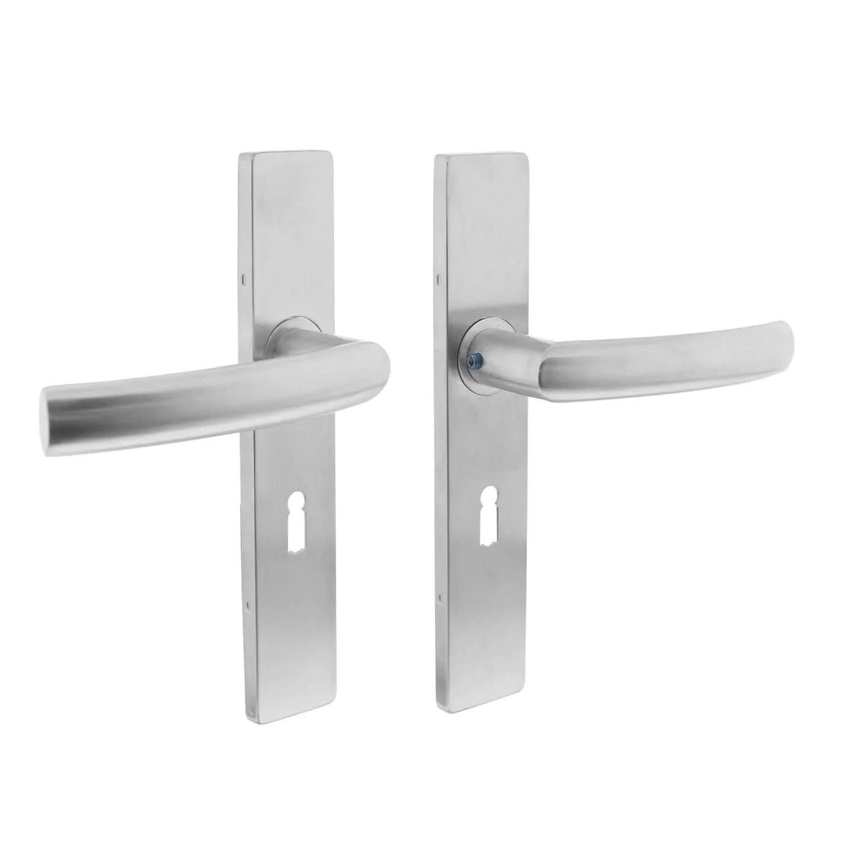Intersteel deurkruk Blok rechthoekig schild rvs geborsteld gemonteerd