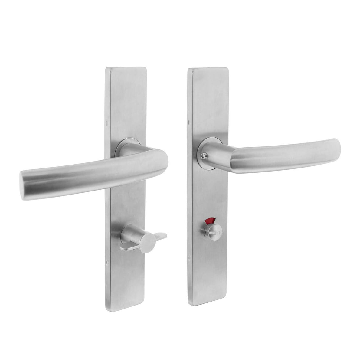 Intersteel deurkruk Blok rechthoekig schild rvs geborsteld close-up