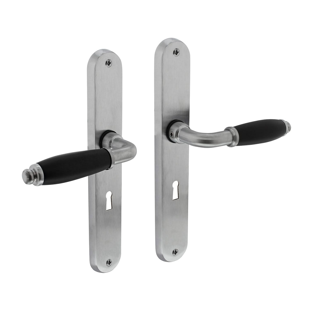 Intersteel deurkruk Courgette ovaal schild mat chroom gemonteerd