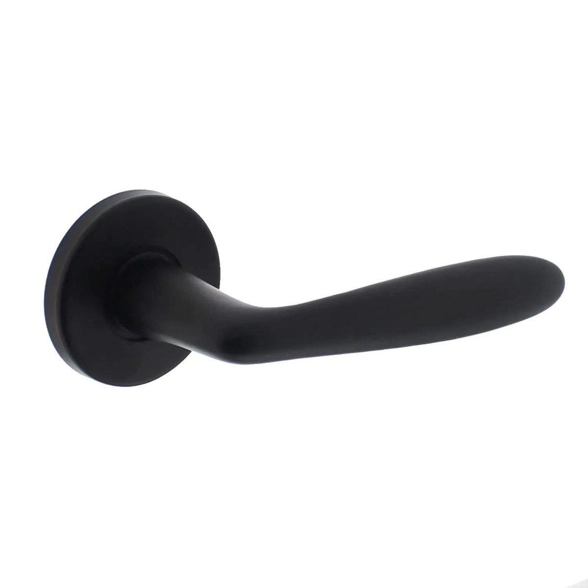 Intersteel deurkruk Phobos mat zwart - vooraanzicht
