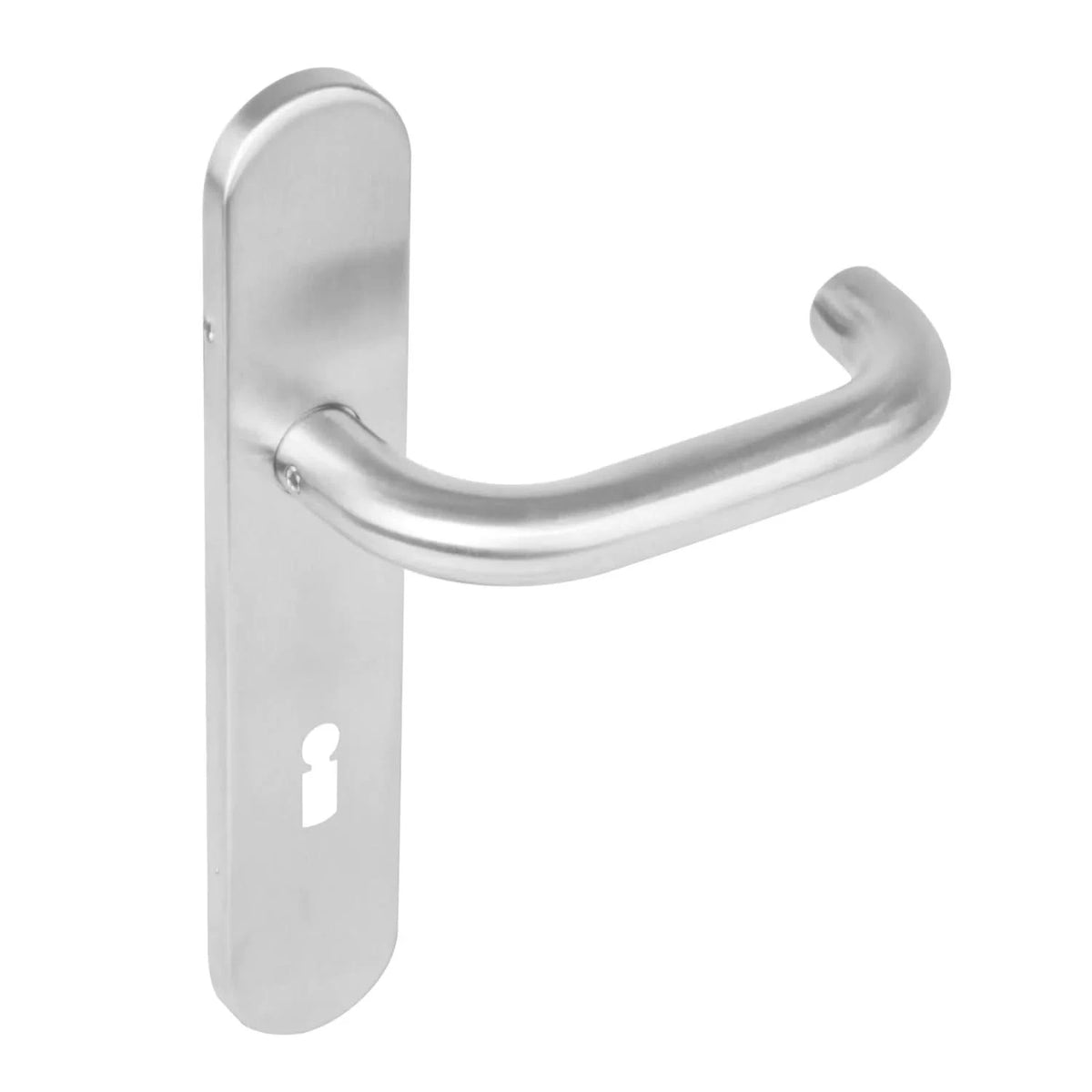 Intersteel deurkruk Rond schild rvs geborsteld productfoto
