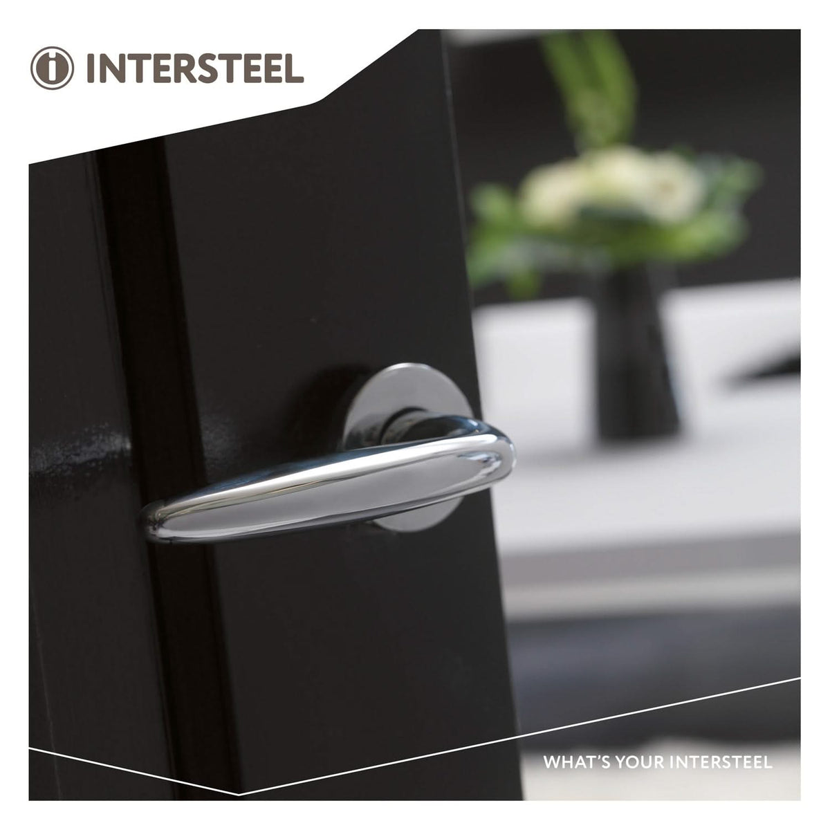 Intersteel deurkruk Sigaar op rozet chroom gemonteerd