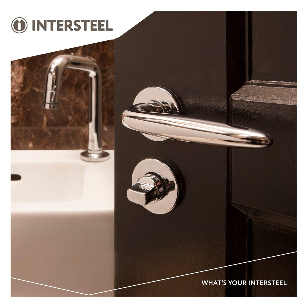 Intersteel deurkruk Sigaar op rozet chroom productfoto