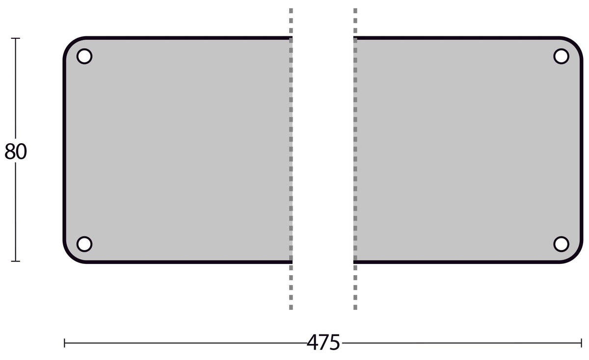 Intersteel deurplaat 80 x 475 mm RVS geborsteld – detail