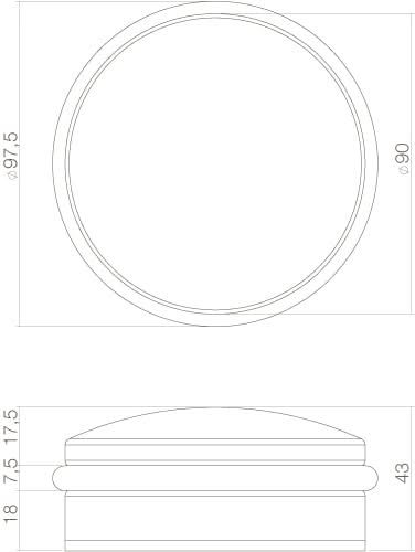 Intersteel deurstop Puck 90x43mm RVS geborsteld – detail