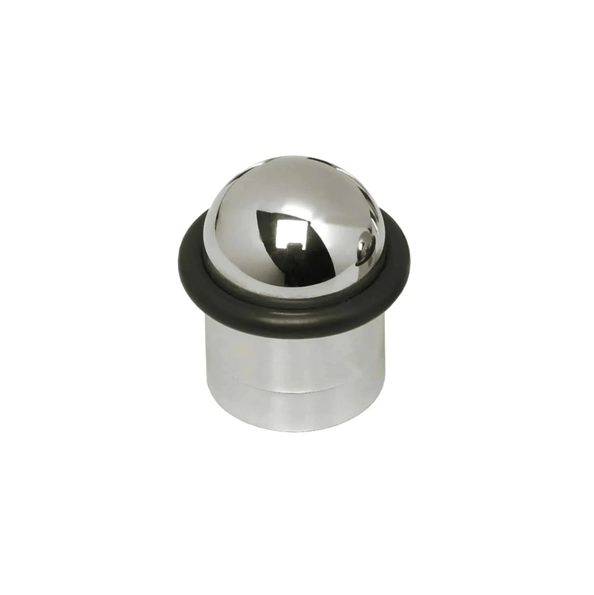 Intersteel deurstop met ring nikkel gepolijst – vooraanzicht