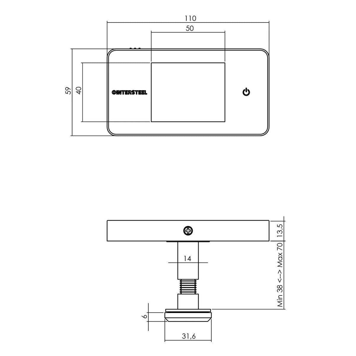 Intersteel digitale deurcamera Basic detail