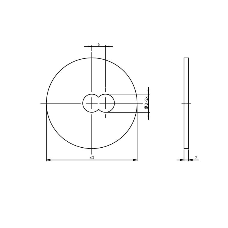 Intersteel drukverdeelrozet Ø 40 mm rvs – detailweergave