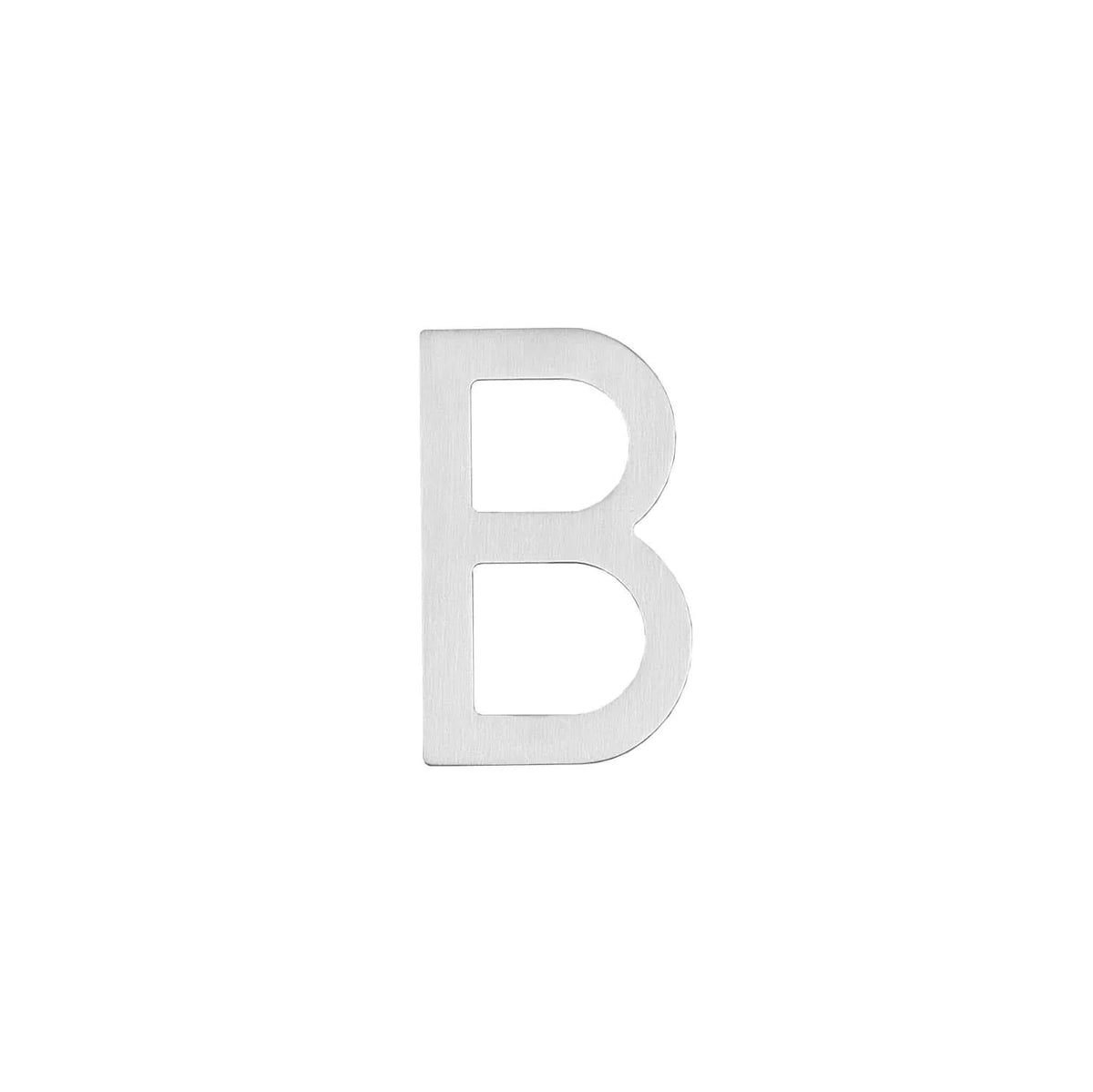 Intersteel huisletter B 100 mm RVS geborsteld – vooraanzicht
