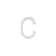 Intersteel huisletter C 100 mm RVS geborsteld – vooraanzicht