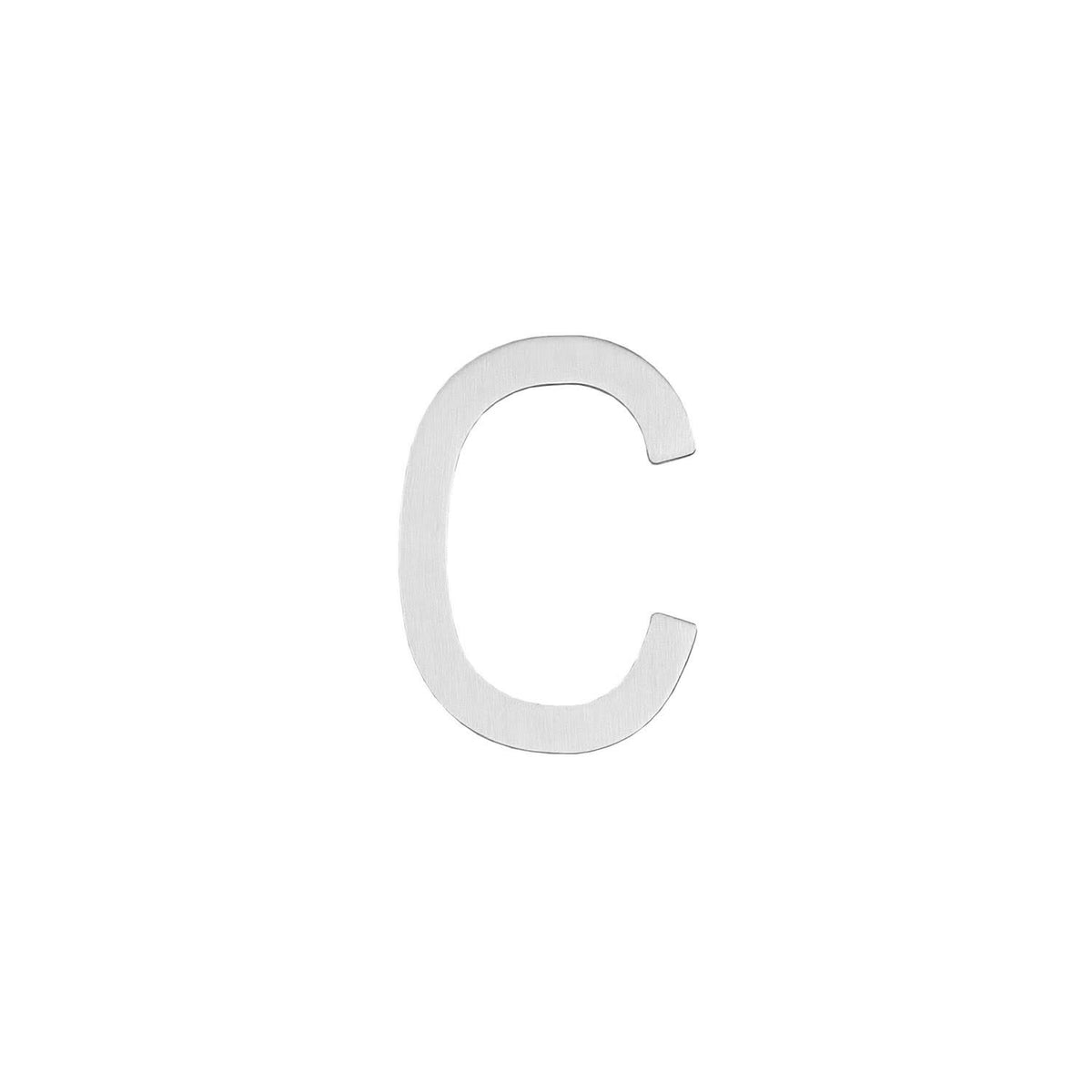 Intersteel huisletter C 100 mm RVS geborsteld – vooraanzicht