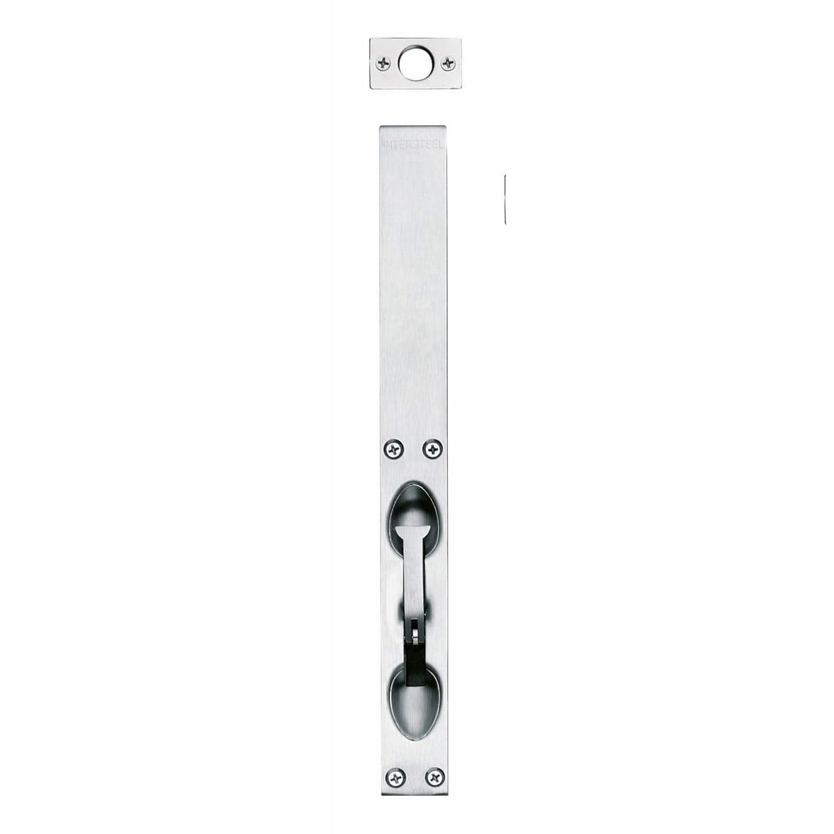 Intersteel kantschuif 250mm RVS geborsteld – vooraanzicht