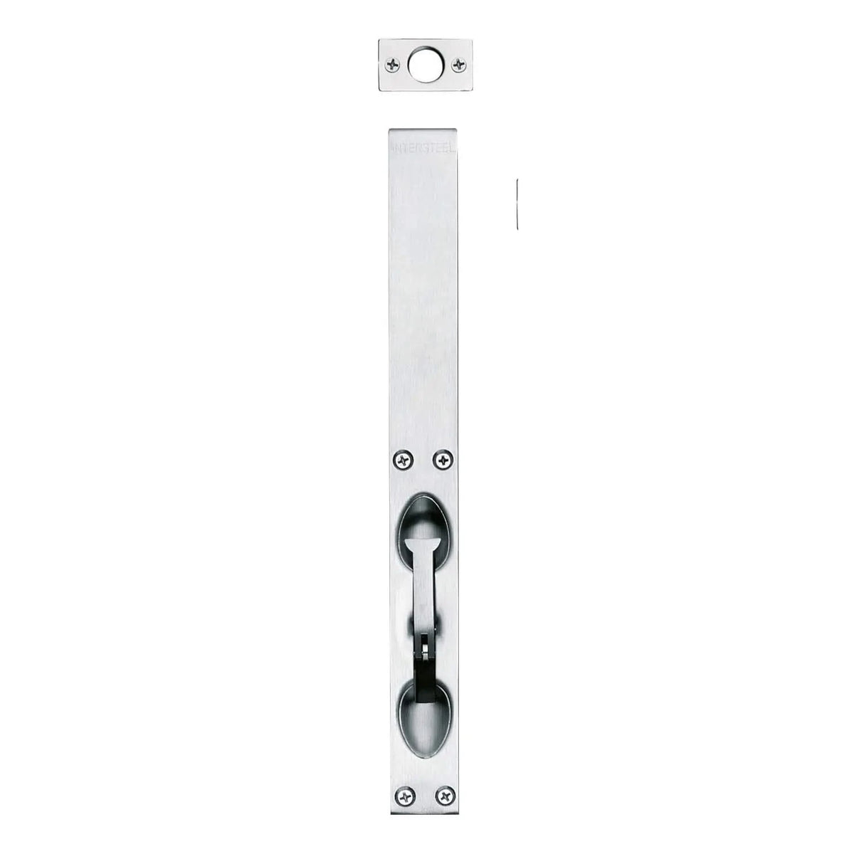 Intersteel kantschuif 600mm RVS geborsteld – vooraanzicht