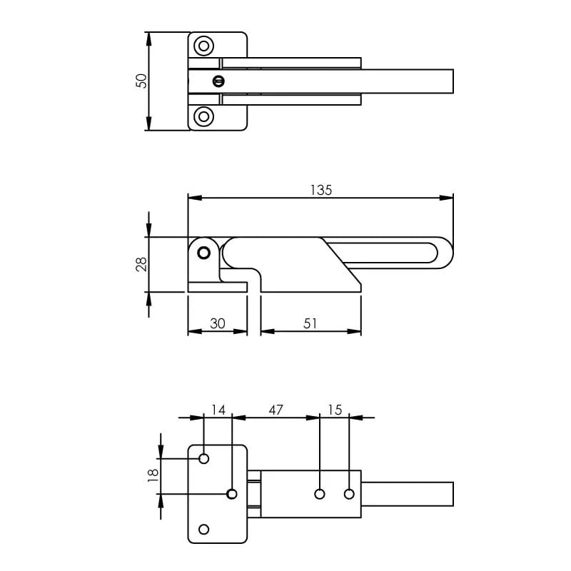 Intersteel kierstandhouder Curve binnendraaiend RVS detail