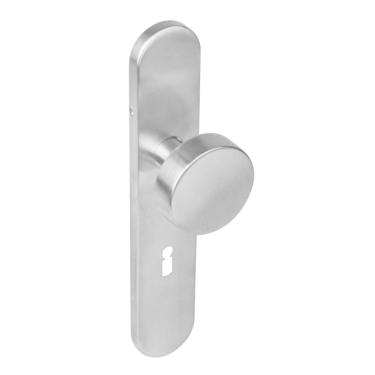 Intersteel knop op ovaal schild RVS geborsteld – gemonteerd