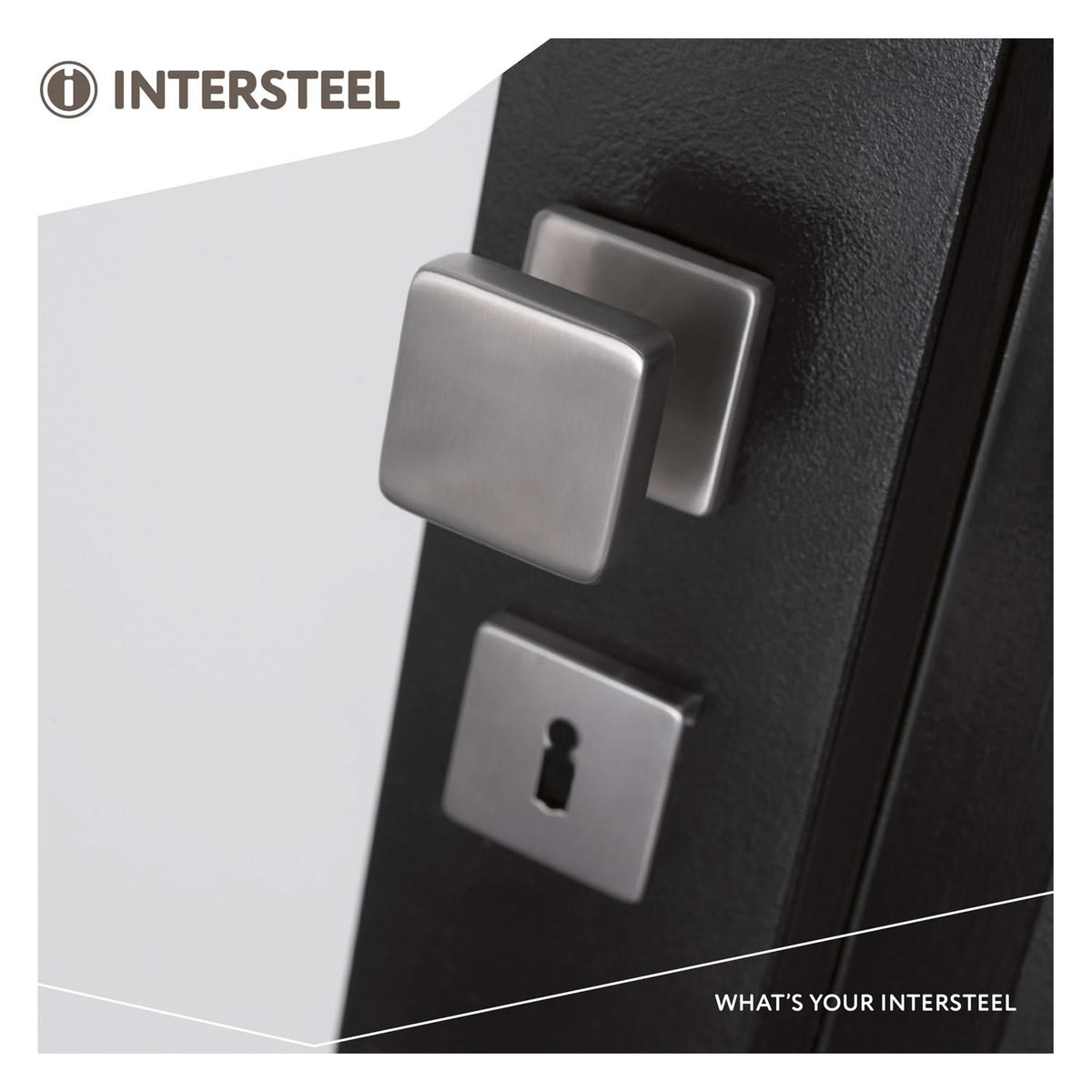 Intersteel knop centraal vierkant RVS geborsteld – gemonteerd