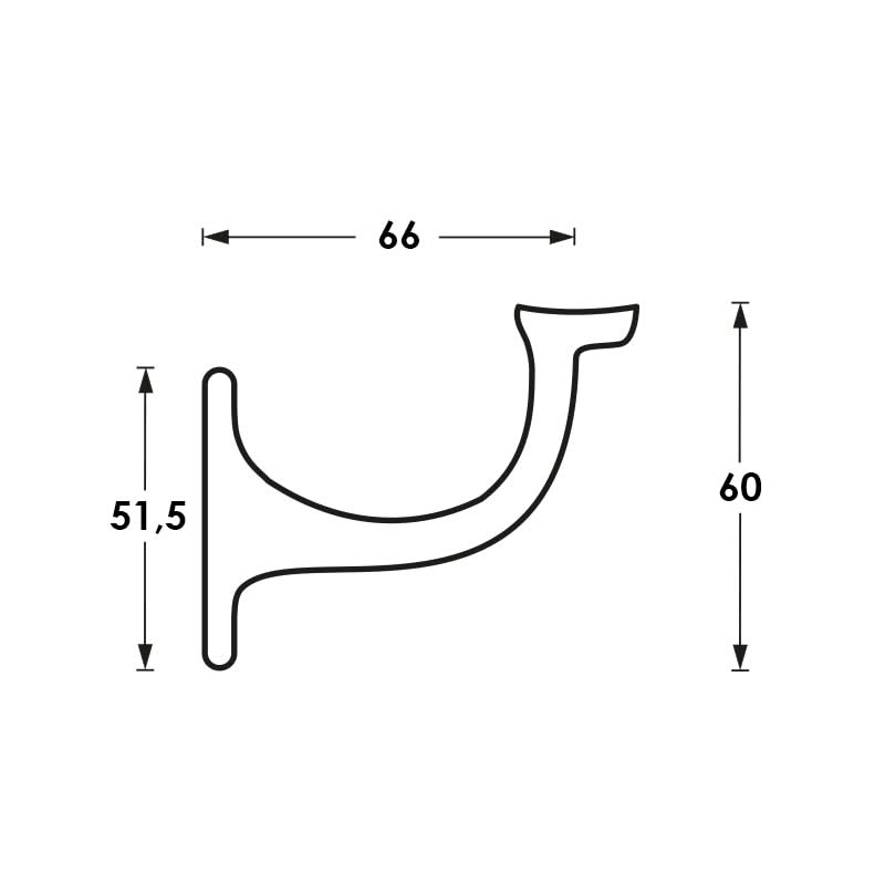 Intersteel leuninghouder opschroevend hol zadel nikkel – detailfoto