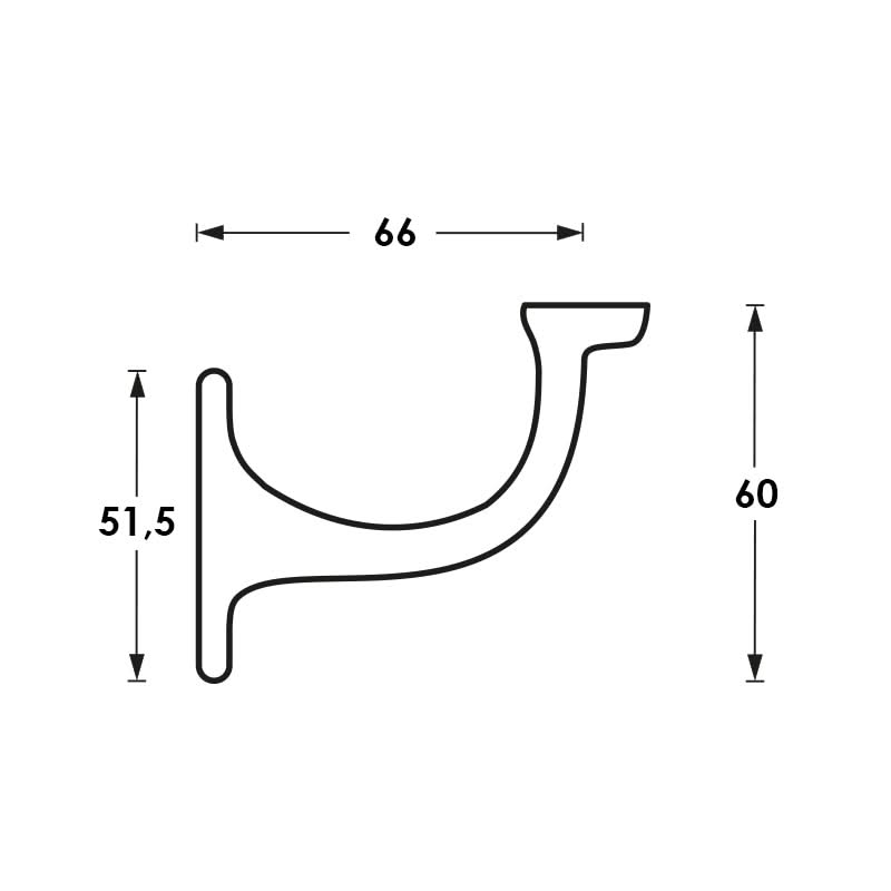 Intersteel leuninghouder opschroevend vlak chroom – detailfoto