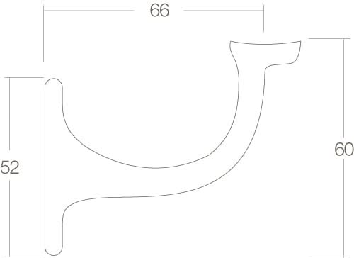 Intersteel leuninghouder vlak zadel nikkel mat – detailfoto