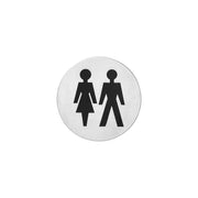 Intersteel pictogram dames- en herentoilet rvs geborsteld – vooraanzicht