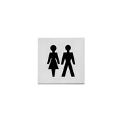 Intersteel pictogram dames- en herentoilet rvs geborsteld – vooraanzicht